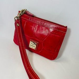 Red Leather Dooney & Bourke Wristlet